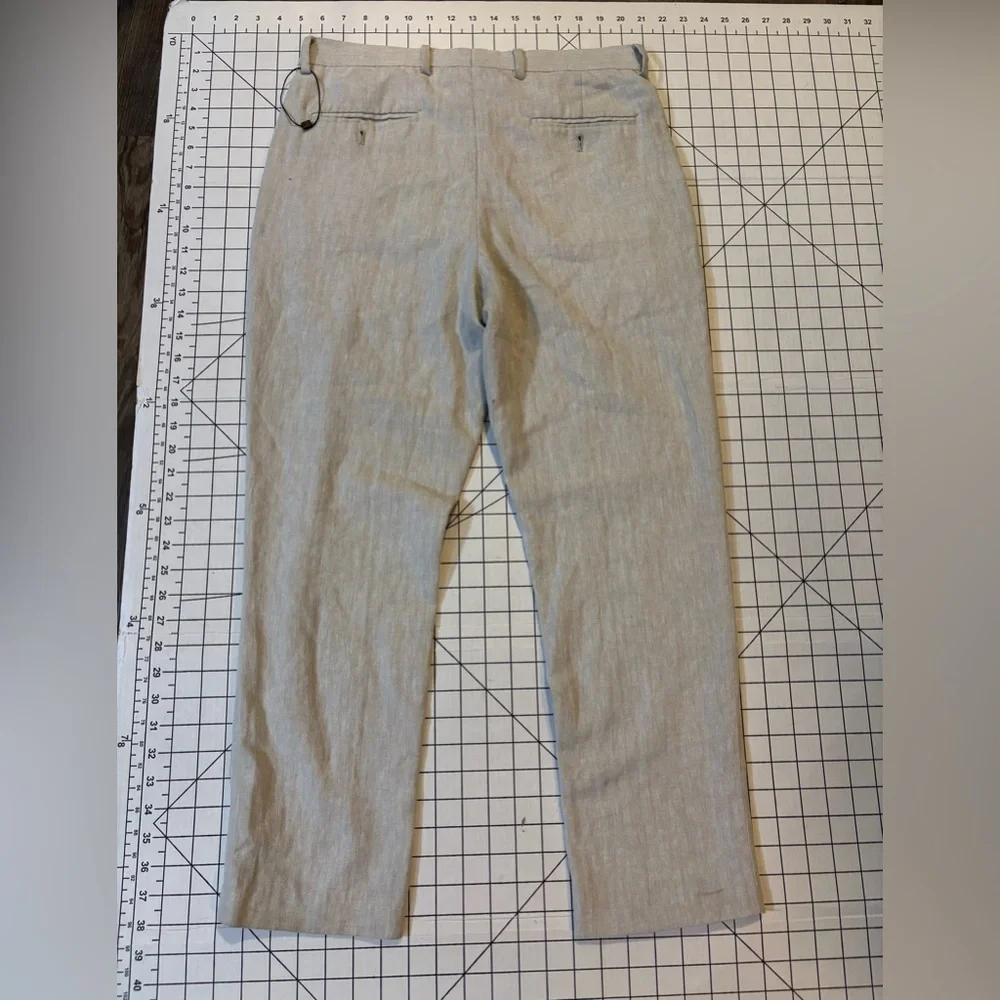 NWOT Express Men’s Size‎ 30/30 Beige Slim Fit Linen Blend Pants